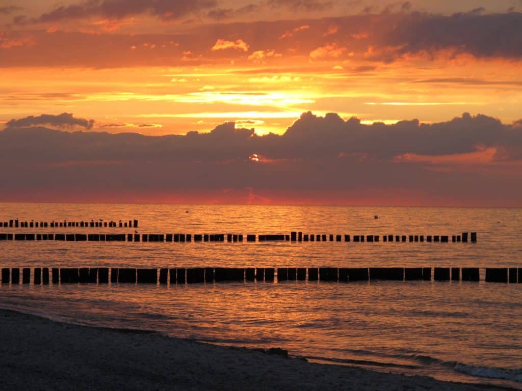 Sonnenuntergang am Strand von Kühlungsborn