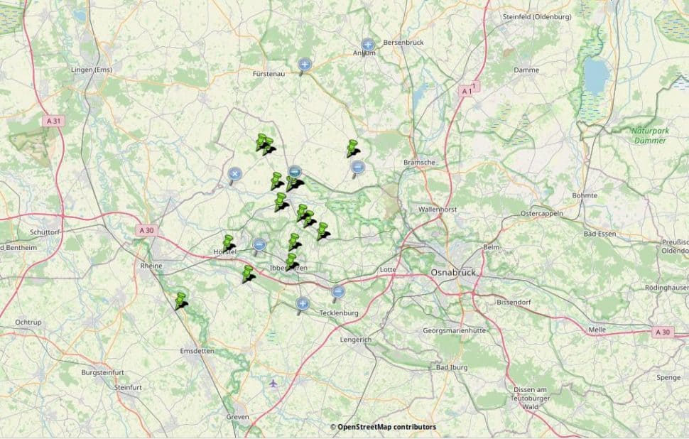 Karte Kreis Steinfurt